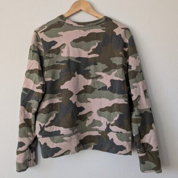 Madewell Miles Crewneck Sweatshirt in Cottontail Camo Size Large Women - Picture 4 of 7
